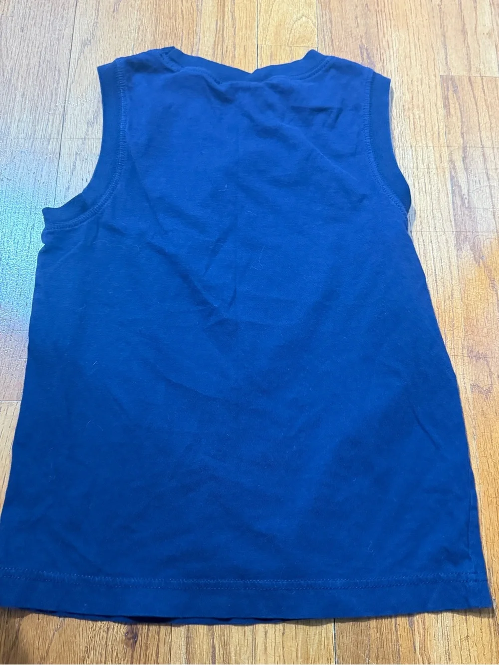 Gymboree Baseball Tank Top Boys Size 6 Navy Blue Sleeveless Summer Shirt Red